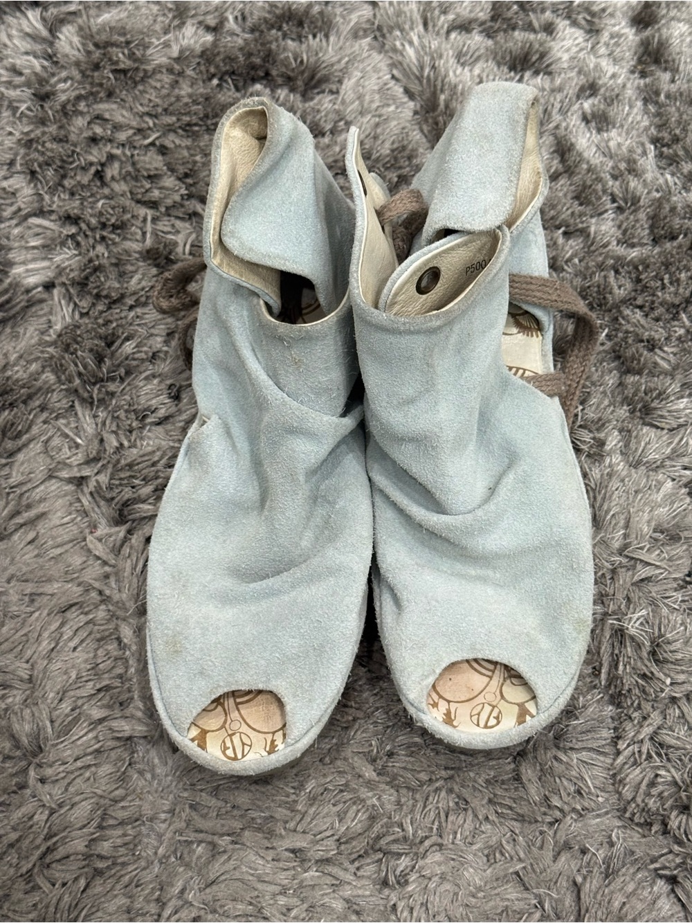FLY LONDON Suede Lace Up Ylfa Wedge Sandals Size 39